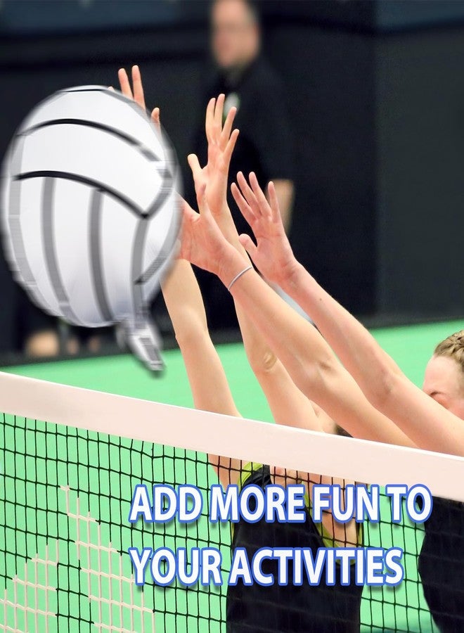 EaciTown 10 Pcs Volleyball Balloons 20 Inch Volleyball Pattern Foil Ballon for Volleyball Themed Birthday Party Suppiles Volleyball Game Day Decorations - Image 3